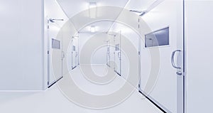 Modern interior science laboratory or factory background