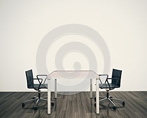 Modern interior table and chairs
