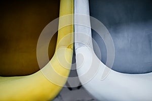 Modern interior table chairs at a cafe.