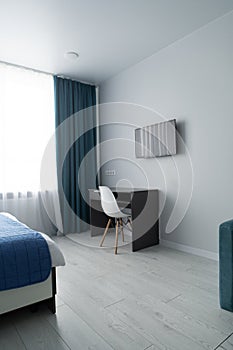 Modern interior of tiny studio appartment