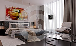 Modern interior visualization 3 photo