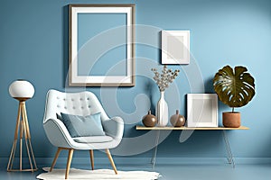 Modern, interiors. Contemporary Imagery. Modern living room design. Generative AI