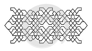 Modern Interlocking Geometric Chain Pattern, vector design Generative AI