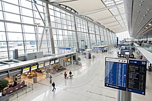 Modern international airport terminal photo