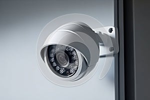 Modern IP CCTV security camera, Home and workplace security concept