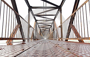 Modern iron bridge.