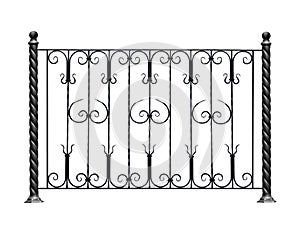 Modern iron fence, railing