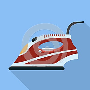 Modern iron icon, flat style