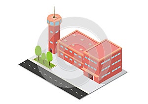 Modern Isometric Fire Department