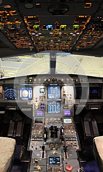 Modern jet cockpit