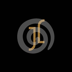 Modern JL letter initial logo is elegant and modern