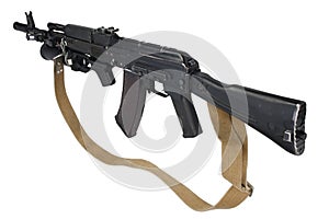 modern kalashnikov AK 74M assault rifle with underbarrel grenade