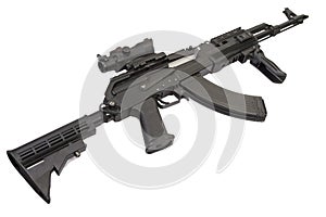 Modern Kalashnikov AK47 with accessories