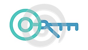 Modern Key Icon, Access and Solution, vector design Generative AI