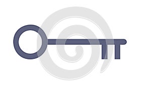 Modern Key Icon: Security and Access Control Symbol, vector design Generative AI