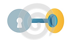 Modern Key Keyhole Security Icon, vector design Generative AI