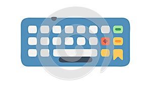 Modern Keyboard with Hotkeys Icon, vector design Generative AI