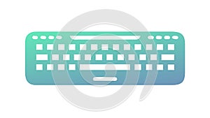 Modern Keyboard Layout Icon, Digital Input & Computing, vector design Generative AI
