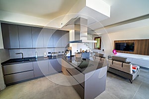 A modern kitchen, architecture interior