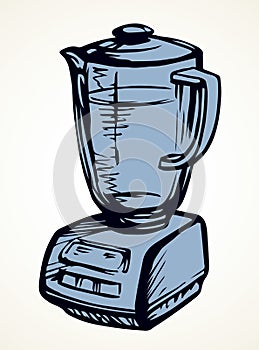 Modern kitchen blender. Vector drawing