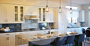 Modern Kitchen with a Breakfast Bar photo