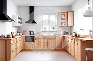 Modern Kitchen Cabinet with Stylish Decor and Functional Drawers