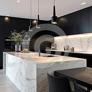 Modern Black & White Kitchen Design