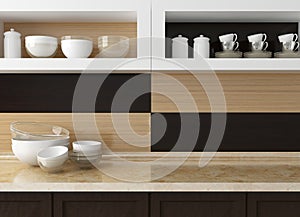 Modern kitchen design.