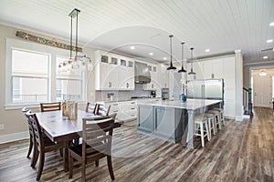 Modern kitchen and dining area