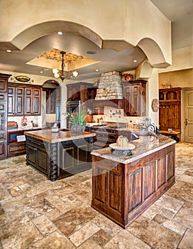 The kitchen in a modern upscale residence