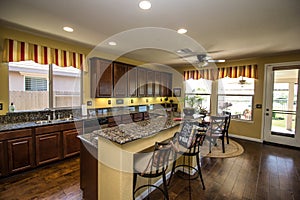 Modern Kitchen With Granite Counters