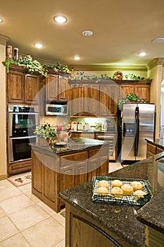 Modern kitchen in highend home
