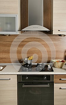 Aspirator in modern kitchen