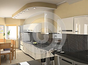 Modern kitchen interior