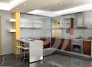 Modern kitchen interior