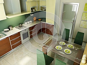 Modern kitchen interior