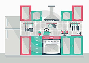 Modern kitchen interior