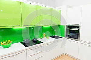 Modern kitchen interior shot with studio light