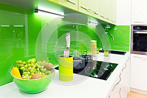 Modern kitchen interior shot with studio light