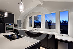 A modern kitchen in a luxury house