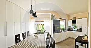 Modern kitchen panorama