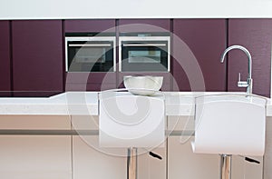 modern kitchen perfectly equipped with its appliances in a house