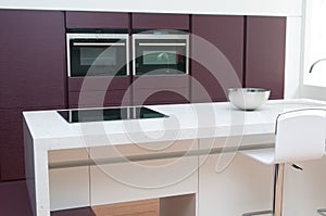 modern kitchen perfectly equipped with its appliances in a house