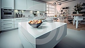 Modern Kitchen Photography, Simple and Minimal Kitchen Design created with AI