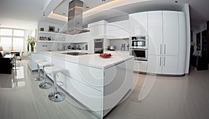 Modern Kitchen Photography, Simple and Minimal Kitchen Design created with AI