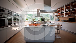 Modern Kitchen Photography, Simple and Minimal Kitchen Design created with AI