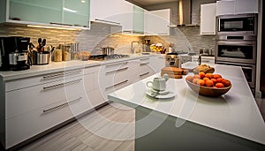 Modern Kitchen Photography, Simple and Minimal Kitchen Design created with AI