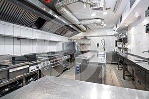 Modern kitchen in the restaurant