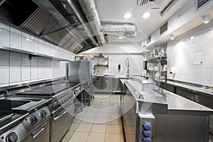 Modern kitchen in the restaurant