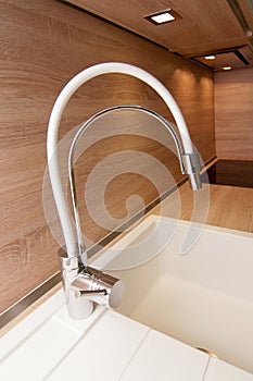 Modern kitchen sink and faucet